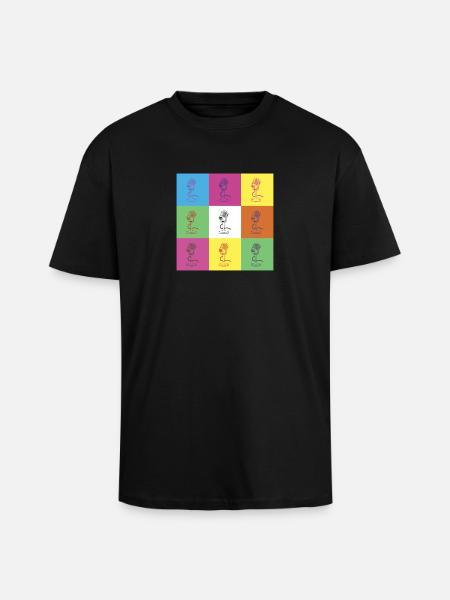 Microphone design - Unisex Oversized Heavyweight T-shirt - black