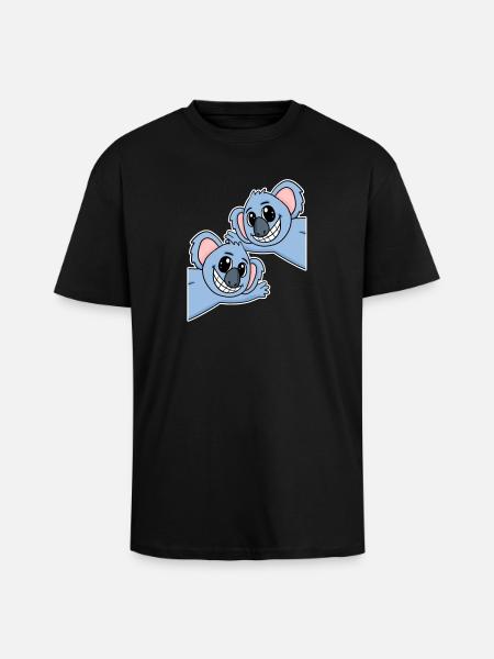 Koala Koalas - Unisex Oversized Heavyweight T-shirt - black