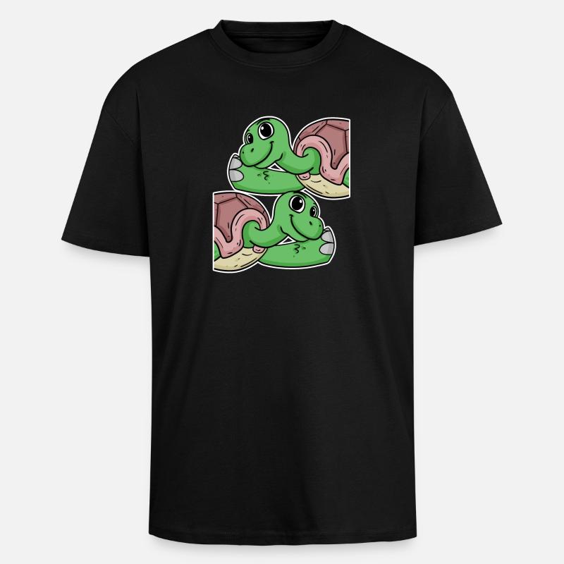 Turtle Turtles - Unisex Oversized Heavyweight T-shirt - black
