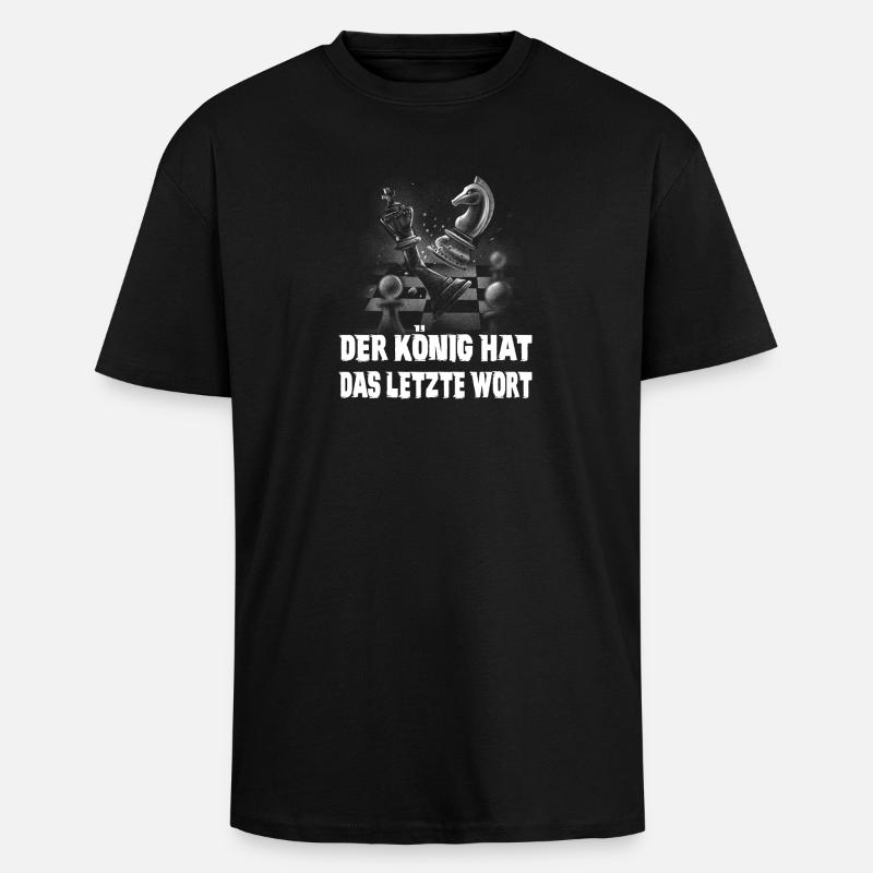Schach Design - Oversized Heavyweight Unisex T-Shirt - Schwarz