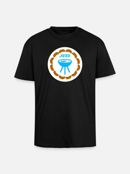 Wurstkette Grillen Nerd Camping Bratwurst Grill - Oversized Heavyweight Unisex T-Shirt - Schwarz
