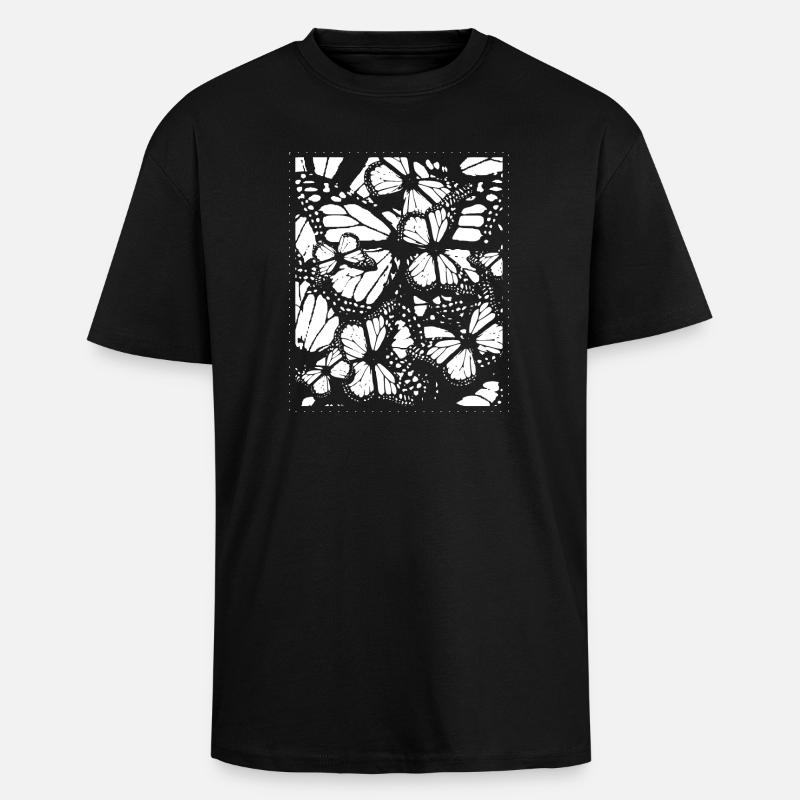 Schmetterlinge - Oversized Heavyweight Unisex T-Shirt - Schwarz