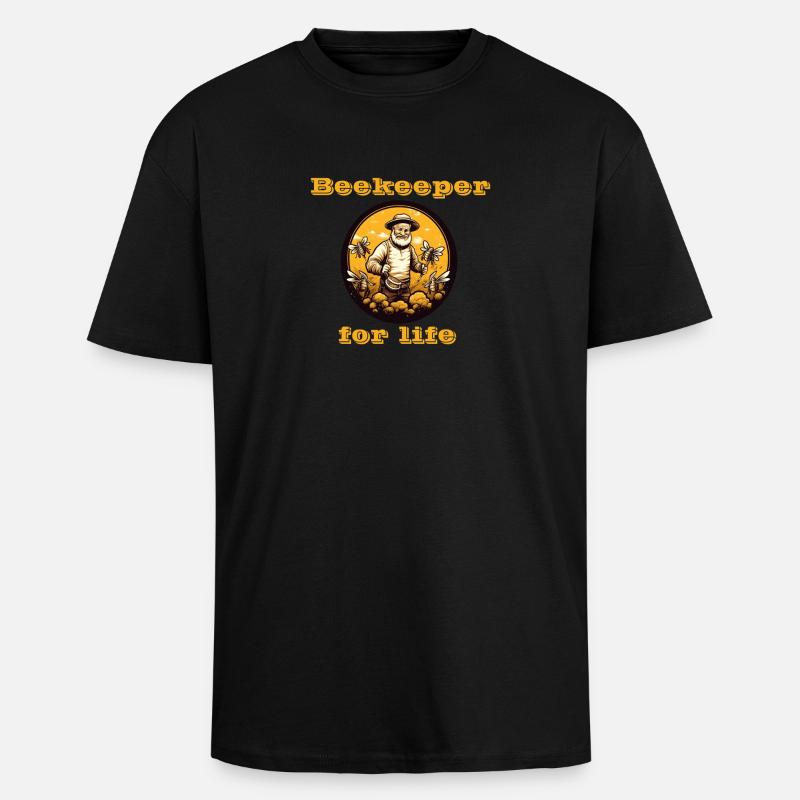 Beekeeper for life - Oversized Heavyweight Unisex T-Shirt - Schwarz