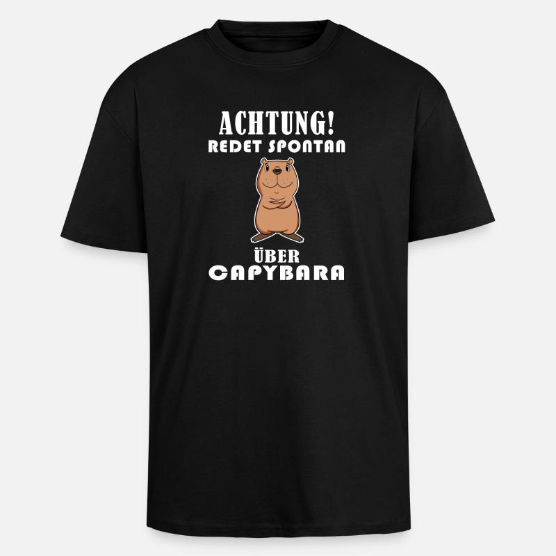 Capybara Wasserschwein - Oversized Heavyweight Unisex T-Shirt - Schwarz