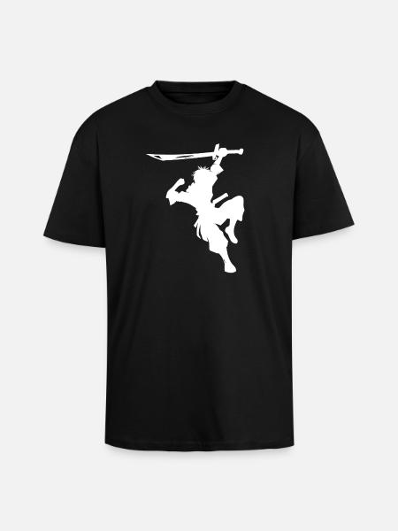 kung fu fighter weiss - Oversized Heavyweight Unisex T-Shirt - Schwarz