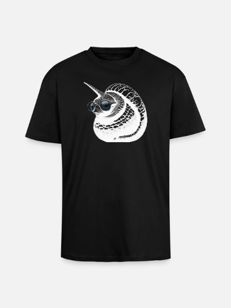Coole EinhornSchnecke - Oversized Heavyweight Unisex T-Shirt - Schwarz