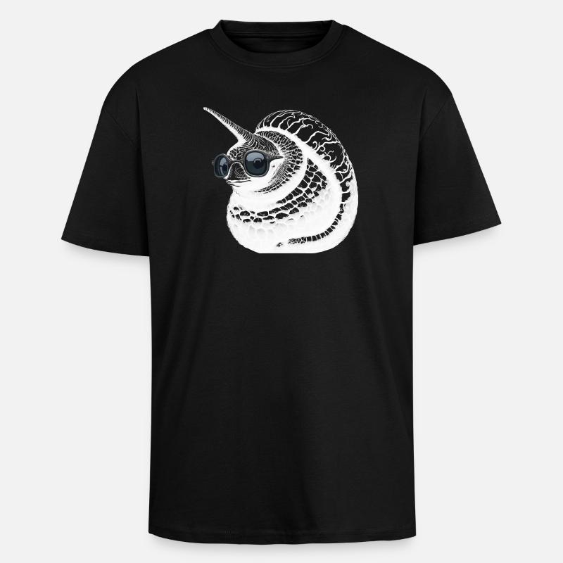 Coole EinhornSchnecke - Oversized Heavyweight Unisex T-Shirt - Schwarz