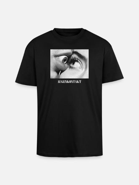 Augenkontakt Schwarzweiß - Oversized Heavyweight Unisex T-Shirt - Schwarz