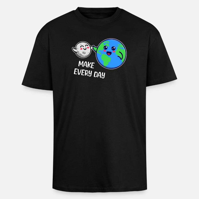 Mutter Erde Statement Umweltfreundlich Umwelt - Oversized Heavyweight Unisex T-Shirt - Schwarz