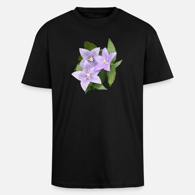 FLEUR DE BALLON VIOLET - T-shirt unisexe oversize épais - noir