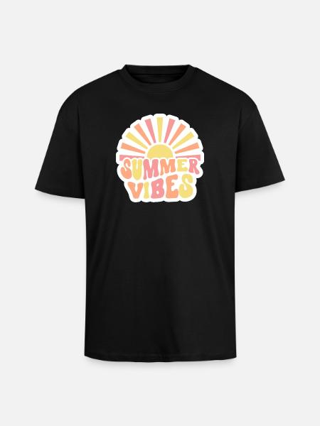 Summer Vibes - Unisex Oversized Heavyweight T-shirt - black