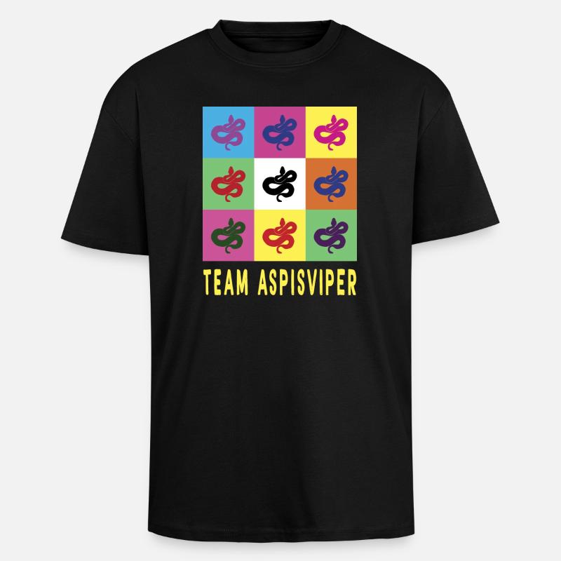 L'équipe Aspisviper - T-shirt unisexe oversize épais - noir