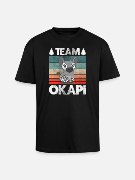 Okapi das Juwel des Dschungels - Oversized Heavyweight Unisex T-Shirt - Schwarz