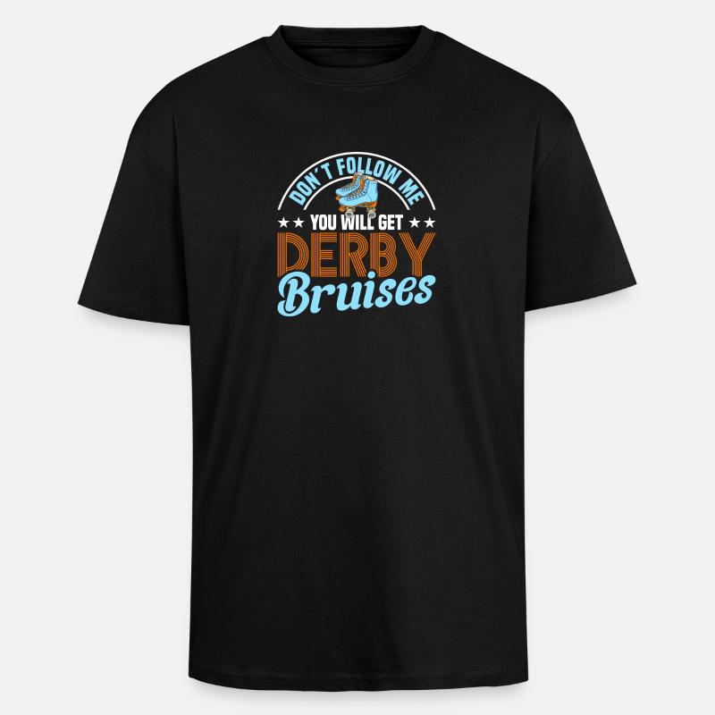 Roller Skate Design - Unisex Oversized Heavyweight T-shirt - black