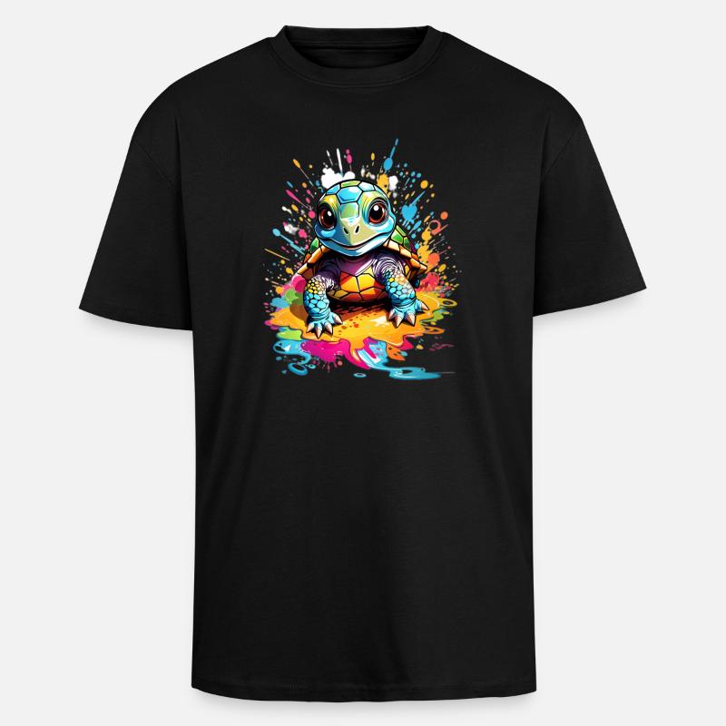 Schildkröte - Oversized Heavyweight Unisex T-Shirt - Schwarz