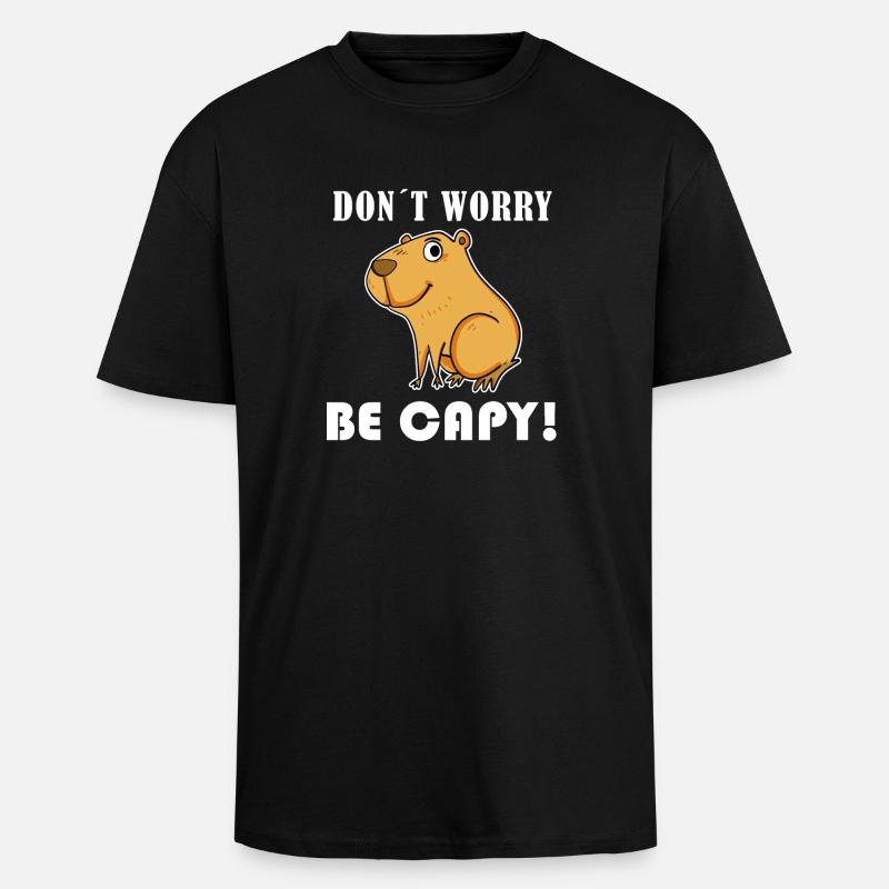 Capybara Wasserschwein Capybaras - Oversized Heavyweight Unisex T-Shirt - Schwarz