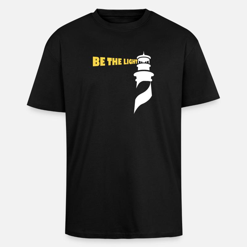 Be the Light - Oversized Heavyweight Unisex T-Shirt - Schwarz