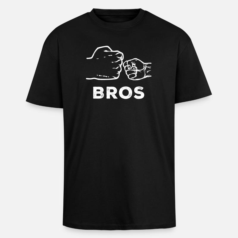 Proud Big Brother Statement Siblings - Unisex Oversized Heavyweight T-shirt - black