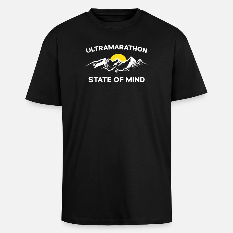 Ultramarathon - Gemütszustand - Oversized Heavyweight Unisex T-Shirt - Schwarz