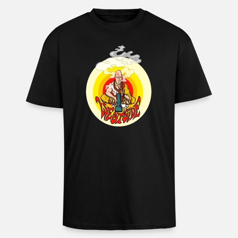 Westseite - Oversized Heavyweight Unisex T-Shirt - Schwarz