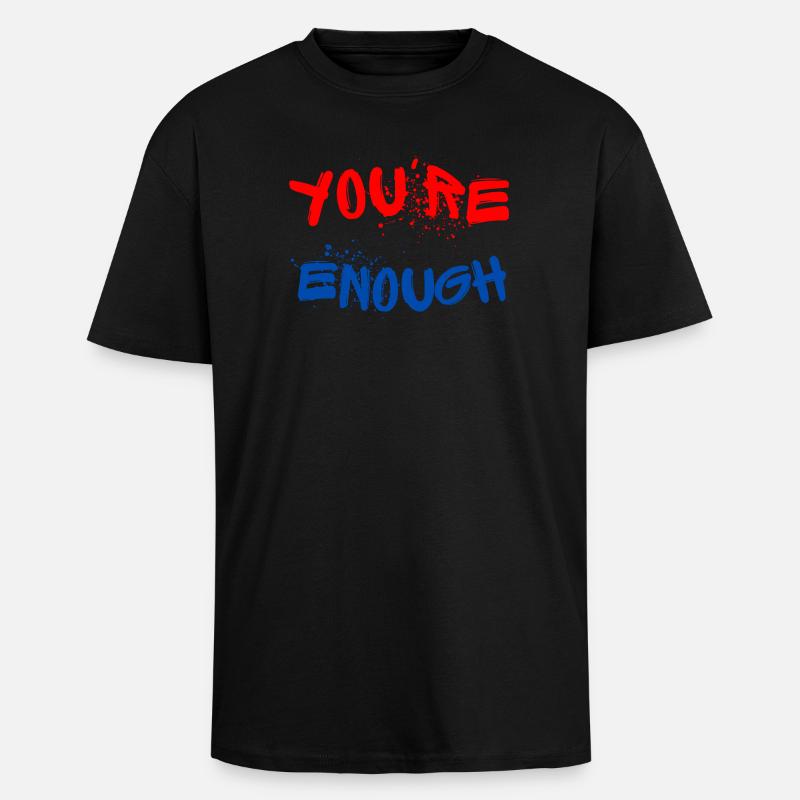 Ausdrucksstarke Graffiti-Designs mit Farbspritzern - Oversized Heavyweight Unisex T-Shirt - Schwarz