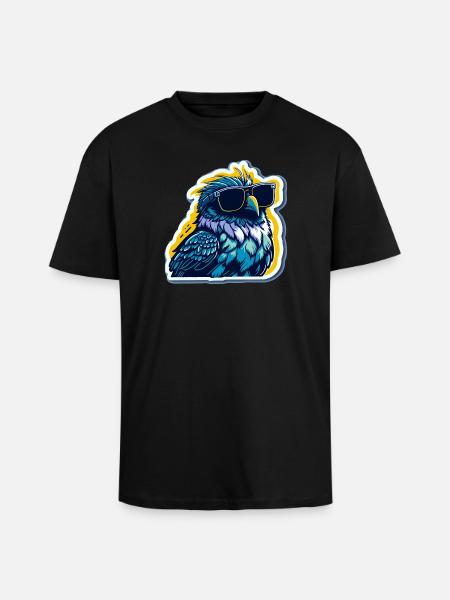 Such a cool bird - Unisex Oversized Heavyweight T-shirt - black