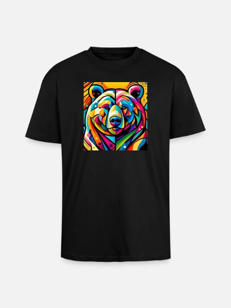 Ours - T-shirt unisexe oversize épais - noir