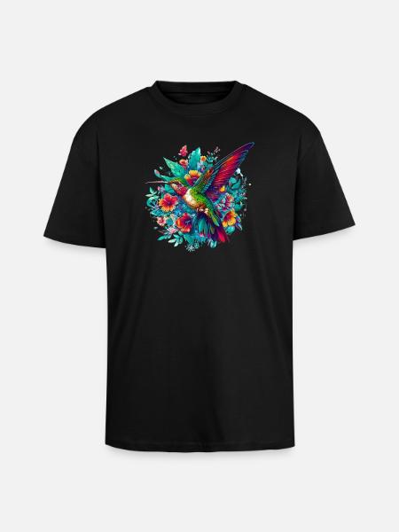 Colibri - T-shirt unisexe oversize épais - noir