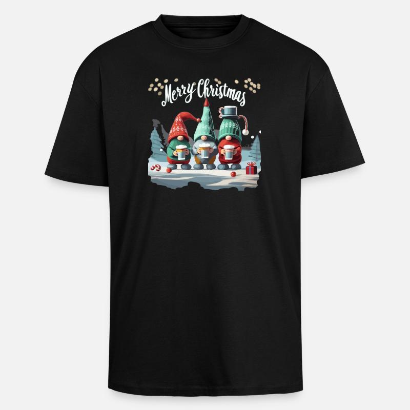 FROHE WEIHNACHTEN - Oversized Heavyweight Unisex T-Shirt - Schwarz