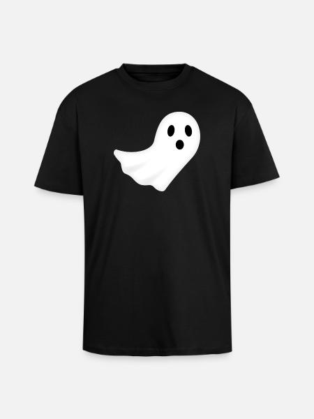 Ghost Halloween Night Ghost Spooky - Unisex Oversized Heavyweight T-shirt - black