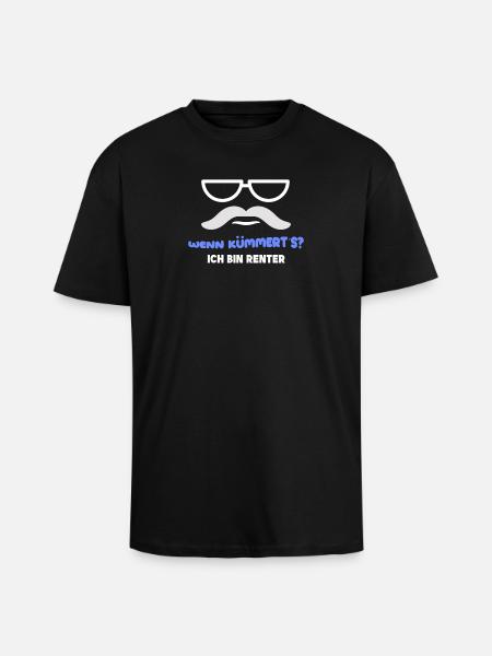 Ruhestand Pensionist Statement Lebensabend Senior - Oversized Heavyweight Unisex T-Shirt - Schwarz