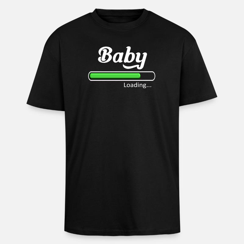 Baby-Loading. - Oversized Heavyweight Unisex T-Shirt - Schwarz