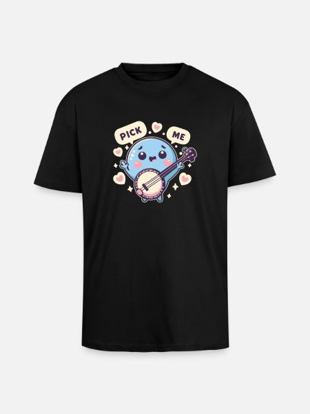 Banjo Pick Me - Unisex Oversized Heavyweight T-shirt - black