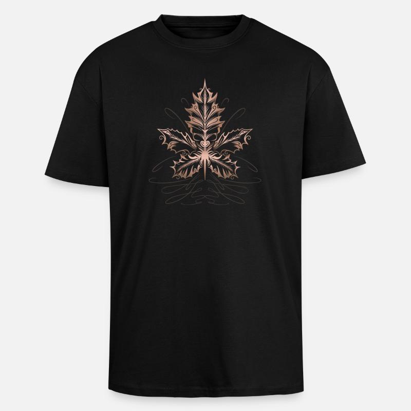 Feuille D’érable, Feuille, Feuillage, Automne - T-shirt unisexe oversize épais - noir