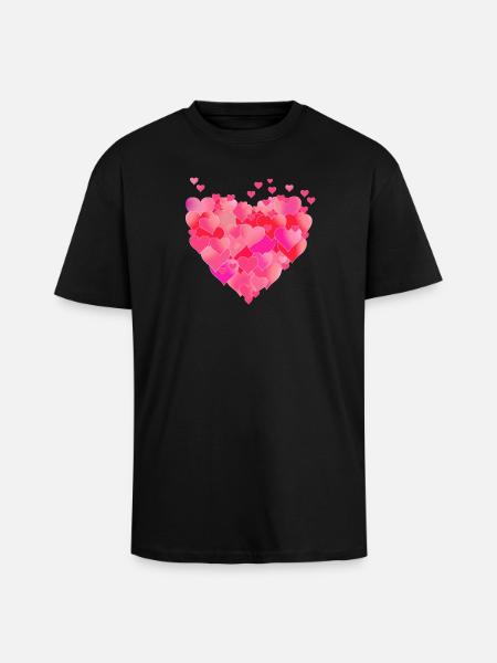 Heart of hearts - Unisex Oversized Heavyweight T-shirt - black