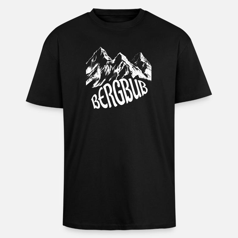 Bergbub - Oversized Heavyweight Unisex T-Shirt - Schwarz