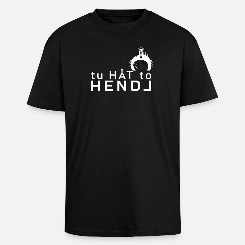 Hendl Version 2 - Oversized Heavyweight Unisex T-Shirt - Schwarz