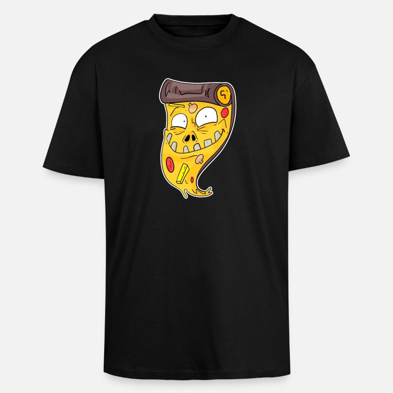 Pizza Zombie - T-shirt unisexe oversize épais - noir