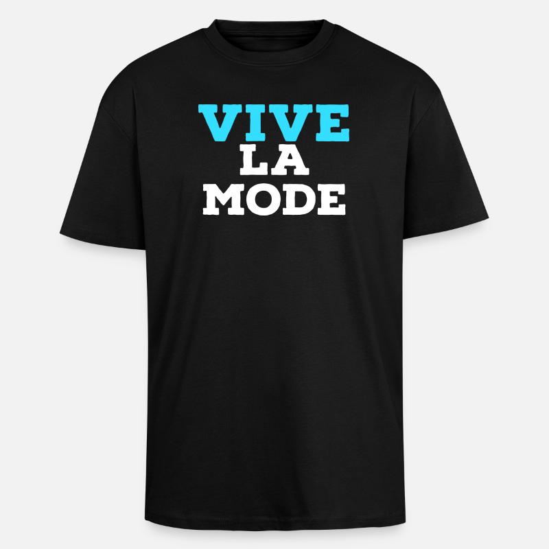 vive la mode - T-shirt unisexe oversize épais - noir