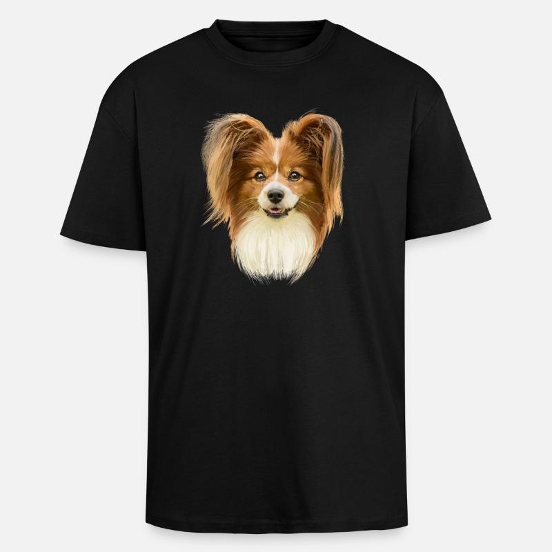 Papillon - Unisex Oversized Heavyweight T-shirt - black