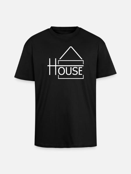 HOUSE Festival Design - Unisex Oversized Heavyweight T-shirt - black
