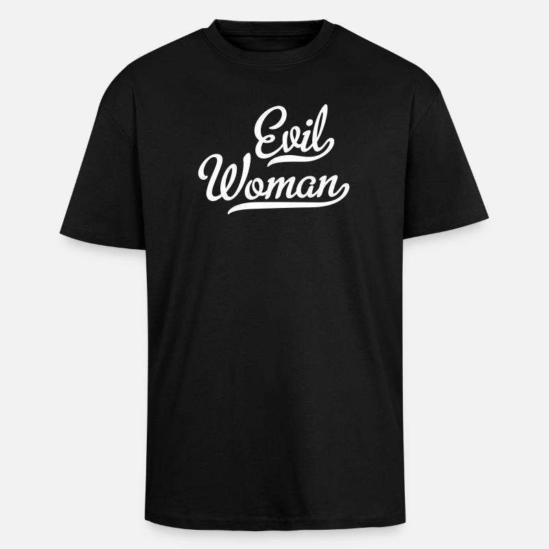 Evil Woman - Oversized Heavyweight Unisex T-Shirt - Schwarz