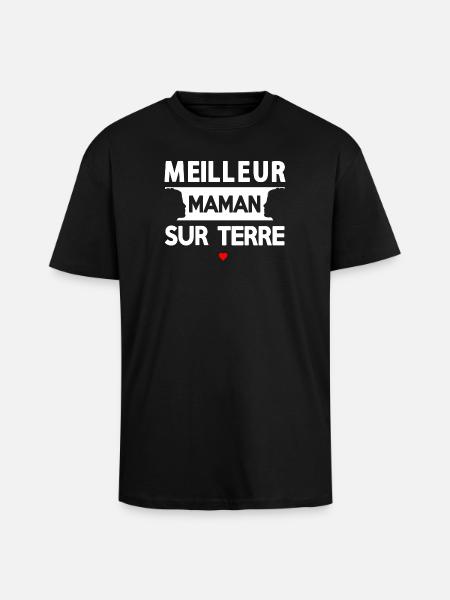 Maternal Quote On Earth - Unisex Oversized Heavyweight T-shirt - black