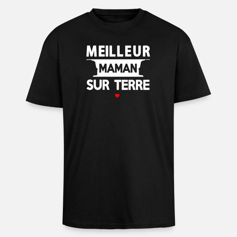Zitat der Mutter auf der Erde - Oversized Heavyweight Unisex T-Shirt - Schwarz