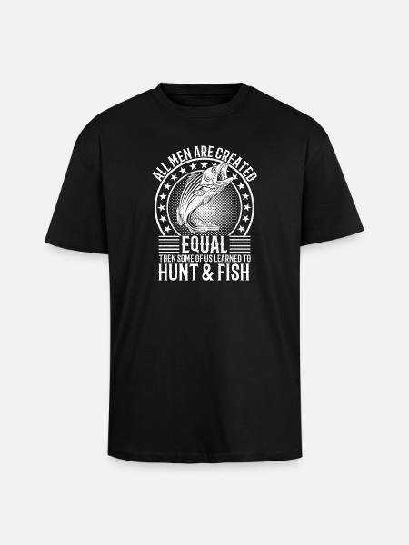 Hunting Fishing Loving Every Day - Unisex Oversized Heavyweight T-shirt - black