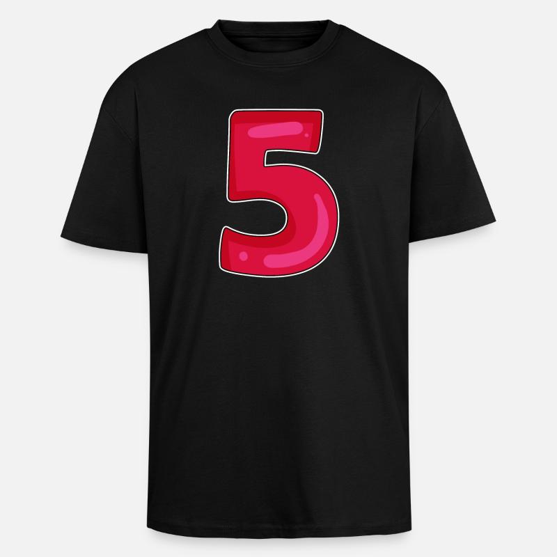 5 - Unisex Oversized Heavyweight T-shirt - black