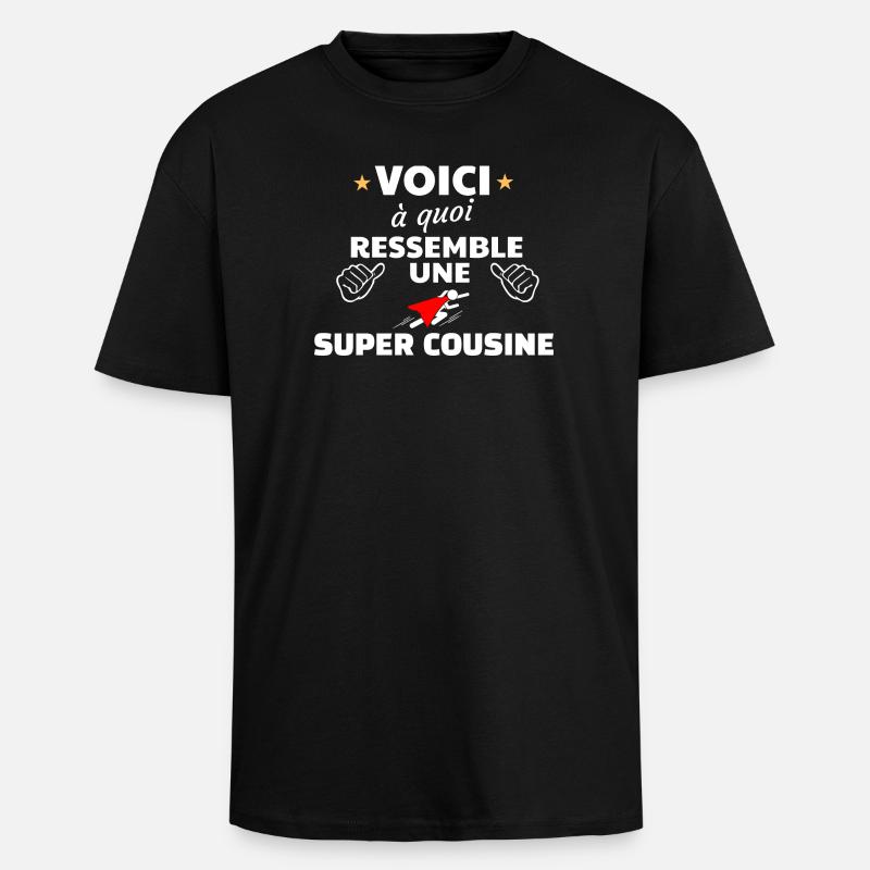 Expression de Fierté Fraternelle - T-shirt unisexe oversize épais - noir