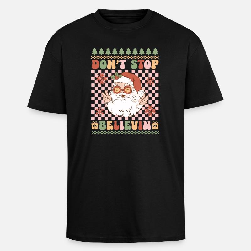 Hässlicher Weihnachtspullover - Oversized Heavyweight Unisex T-Shirt - Schwarz