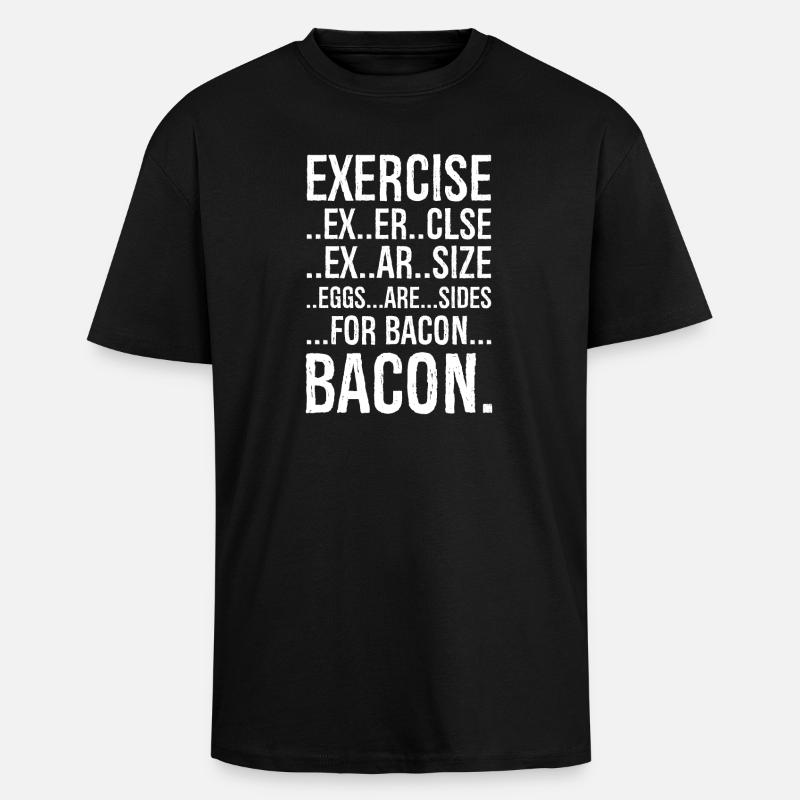 Bacon d’exercice - T-shirt unisexe oversize épais - noir