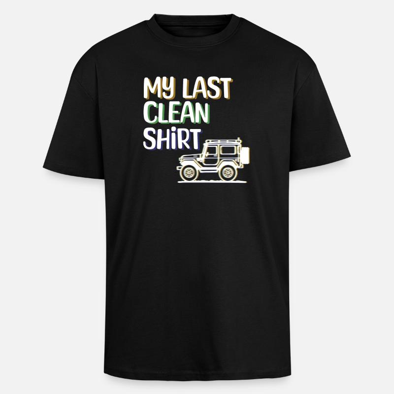 Camper Randonneur Déclaration Camping Caravane - T-shirt unisexe oversize épais - noir